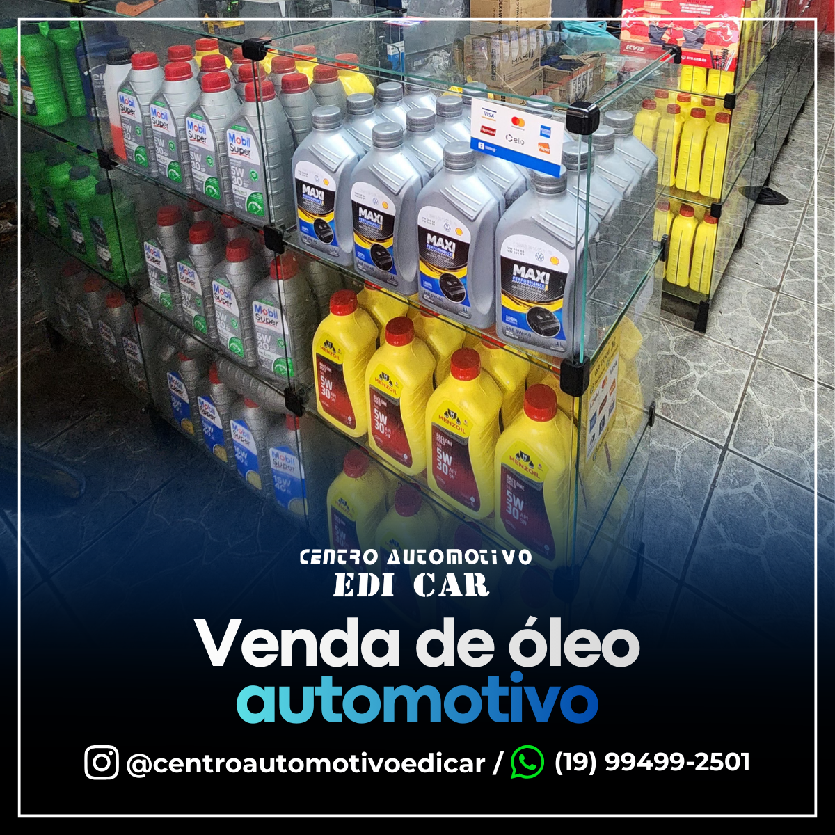 Venda de óleo automotivo